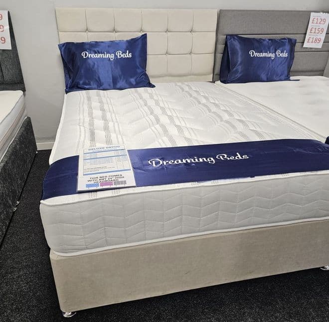 Small Double (4Ft) Deluxe Orthocare Divan Bed - Medium to Firm Feel