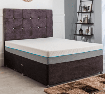 Small Double (4Ft) Shelley Full Foam Memory Divan Bed - Medium to Firm Feel