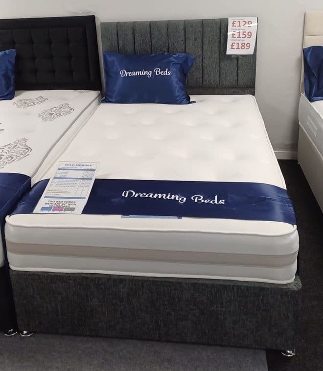 Small Double (4Ft) Solo Memory Divan Bed - Soft Medium Feel