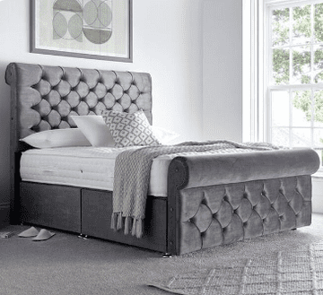 Small Double (4Ft) Westbury Sleigh Divan Frame