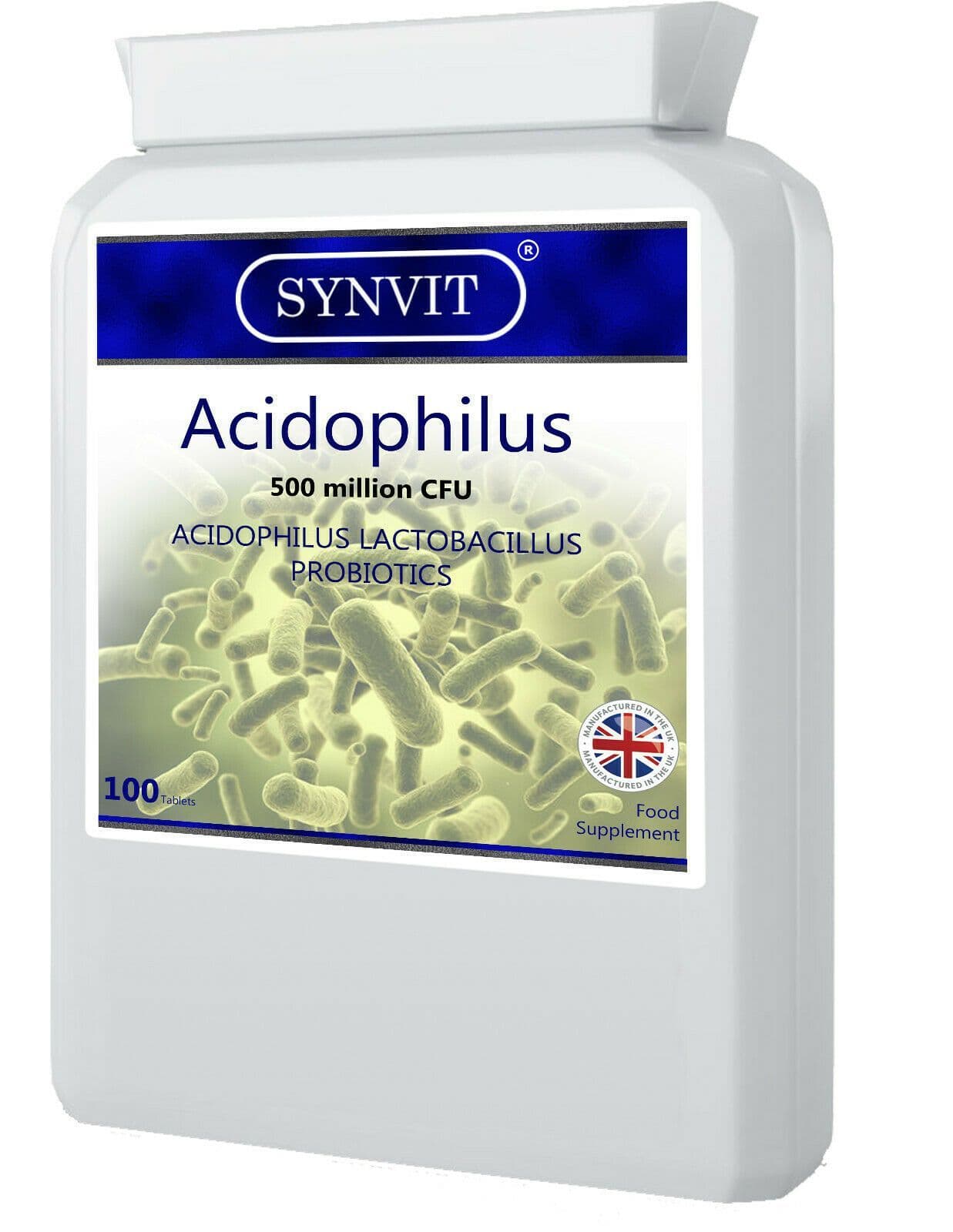Acidophilus Lactobacillus 500million; probiotic; gut health; 100 Tablets