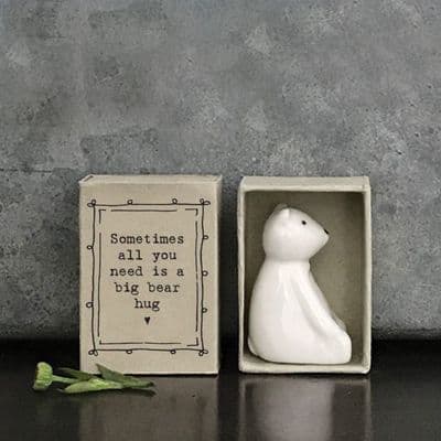'All you Need is a Big Bear Hug' Matchbox Keepsake by East of India
