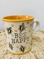 'Bee Happy' Bee Design Ceramic Mug