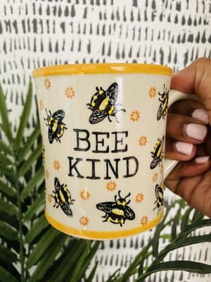 'Bee Kind' Bee Design Ceramic Mug