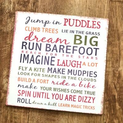 'Dream Big' Metal Plaque