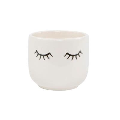 'Eyes Wide Shut' Mini Ceramic Planter