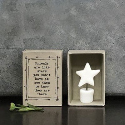 'Friends are like stars' Matchbox Keepsake by East of India