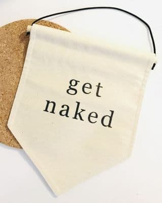'Get Naked' Typographical Mini Banner