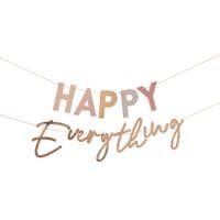 'Happy Everything' Pastel and Gold Party Bunting