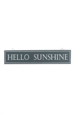 'Hello Sunshine' Wooden Grey Plaque/Sign