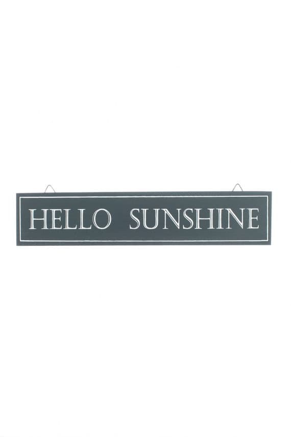 'Hello Sunshine' Wooden Grey Plaque/Sign
