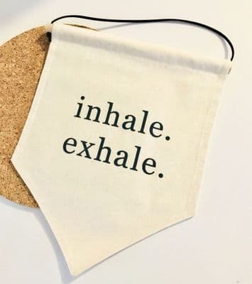 'Inhale Exhale' Typographical Banner