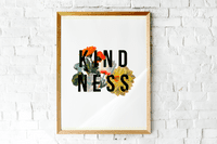 'Kindness' Floral A4 Print