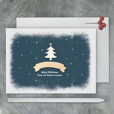 'Merry Christmas from our house to yours' Card by East of India