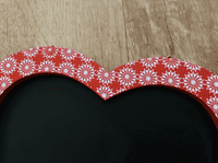 *SECONDS* Red Scandi Style Heart Chalkboard by Gisela Graham