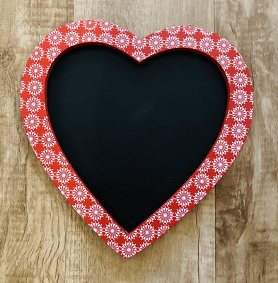 *SECONDS* Red Scandi Style Heart Chalkboard by Gisela Graham