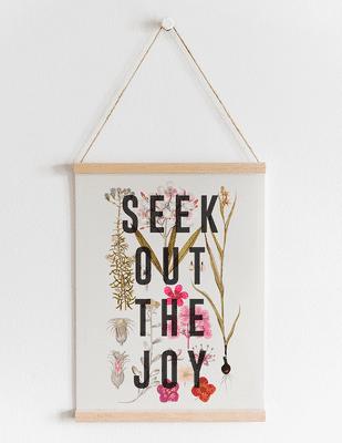 'Seek Out The Joy' Floral A4 Print