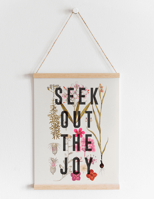 'Seek Out The Joy' Floral A4 Print