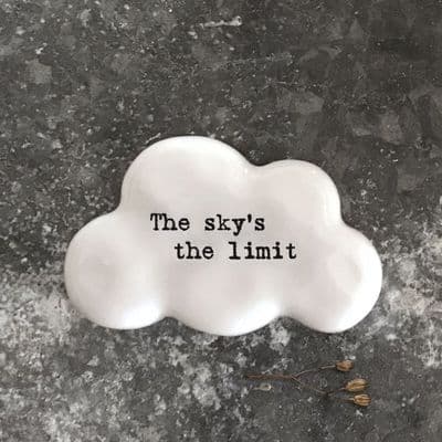 'The sky's the Limit' Porcelain Cloud Keepsake Token by East of India