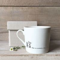 'This is Probably Wine' Porcelain Ripple Mug by East of India