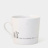'This is Probably Wine' Porcelain Ripple Mug by East of India