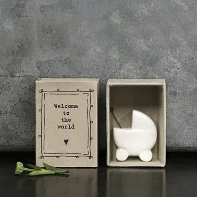 'Welcome to the World' Matchbox Keepsake by East of India
