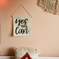 'Yes You Can' Thick Cotton Banner