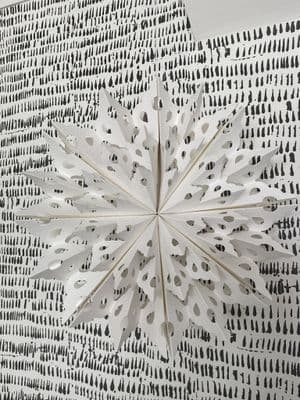 3d Paper Cut/Kirigami Festive Hanging Snowflake Decoration,  Small