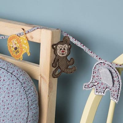 Appliqued Fabric Animal Bunting