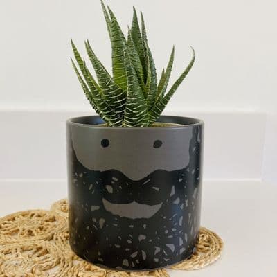 Bernard Bearded Face Ceramic Plant Pot/Planter, Large