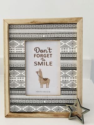 Black and White Aztec Boho Photo Frame