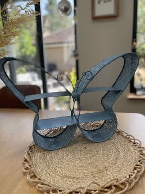 Blue Butterfly Wall Display Shelf