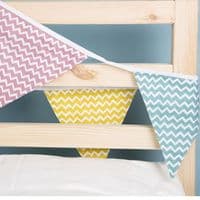 Bright Chevron Fabric Bunting