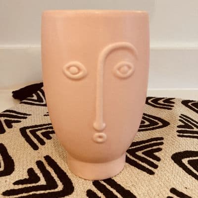 Bush Pink Matt Face Vase