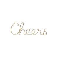 Cheers Gold Wire Word Art by Bombay Duck