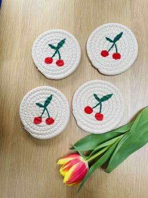 Cherry Coaster Set by Gisela Graham