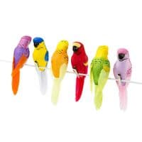 Clip-On Tropical Parrot Decorations