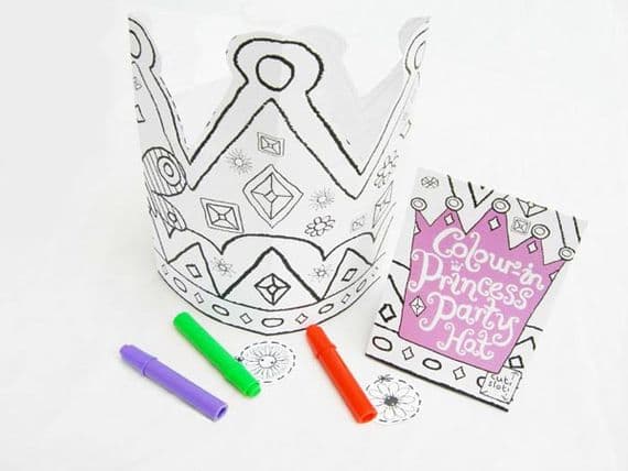 Color-in Princess Pirate Hat