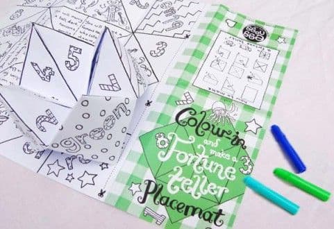 Colour in Placemat - Fortune Teller