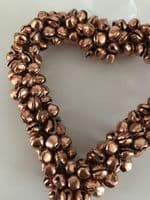 Copper Cluster of Bells Heart, Hanging Decoration