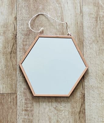 Copper Hexagonal Mirror