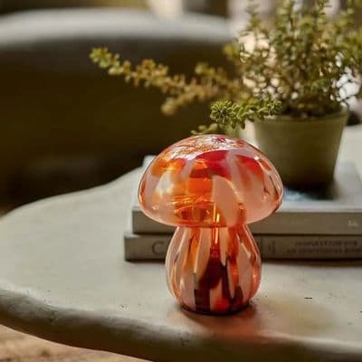 Coral Glass Mushroom  Lamp by Abigail Ahern