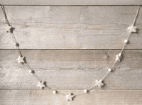 Cream Felt Star Garland,  100cm