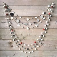 Cream Felt Star Garland,  100cm