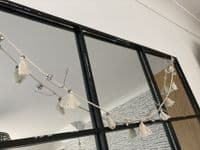 Cream Garland with Silver Bells and Tassels, 145cm