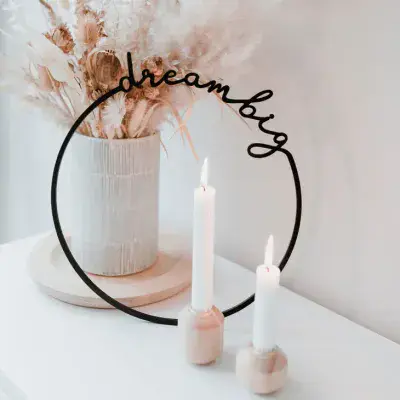 Dream Big Wooden Hoop/Wreath