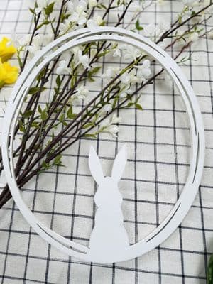Easter Bunny Rabbit  Wooden Hoop/Wreath
