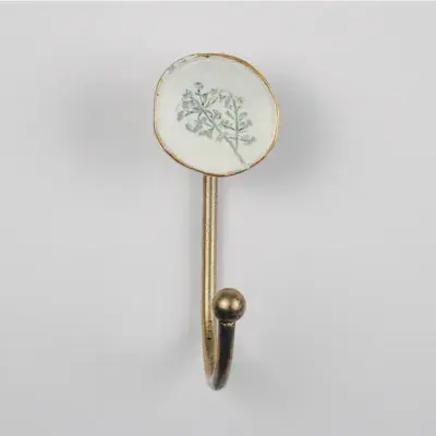 Enamel Flower Hook - Botanical Flower design
