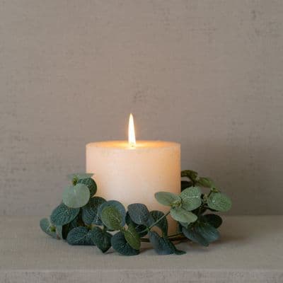 Faux Euculyptus  Candle Ring