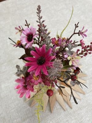 Faux wildflower bunch, pinks